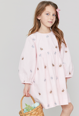 Pink Chicken bea dress-pink bunnies