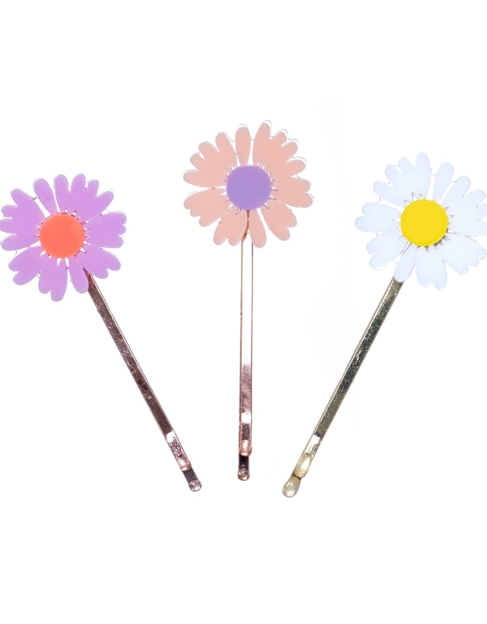 Lilies & Roses pastel flower bobbypins