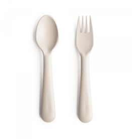 Mushie spoon/fork- ivory
