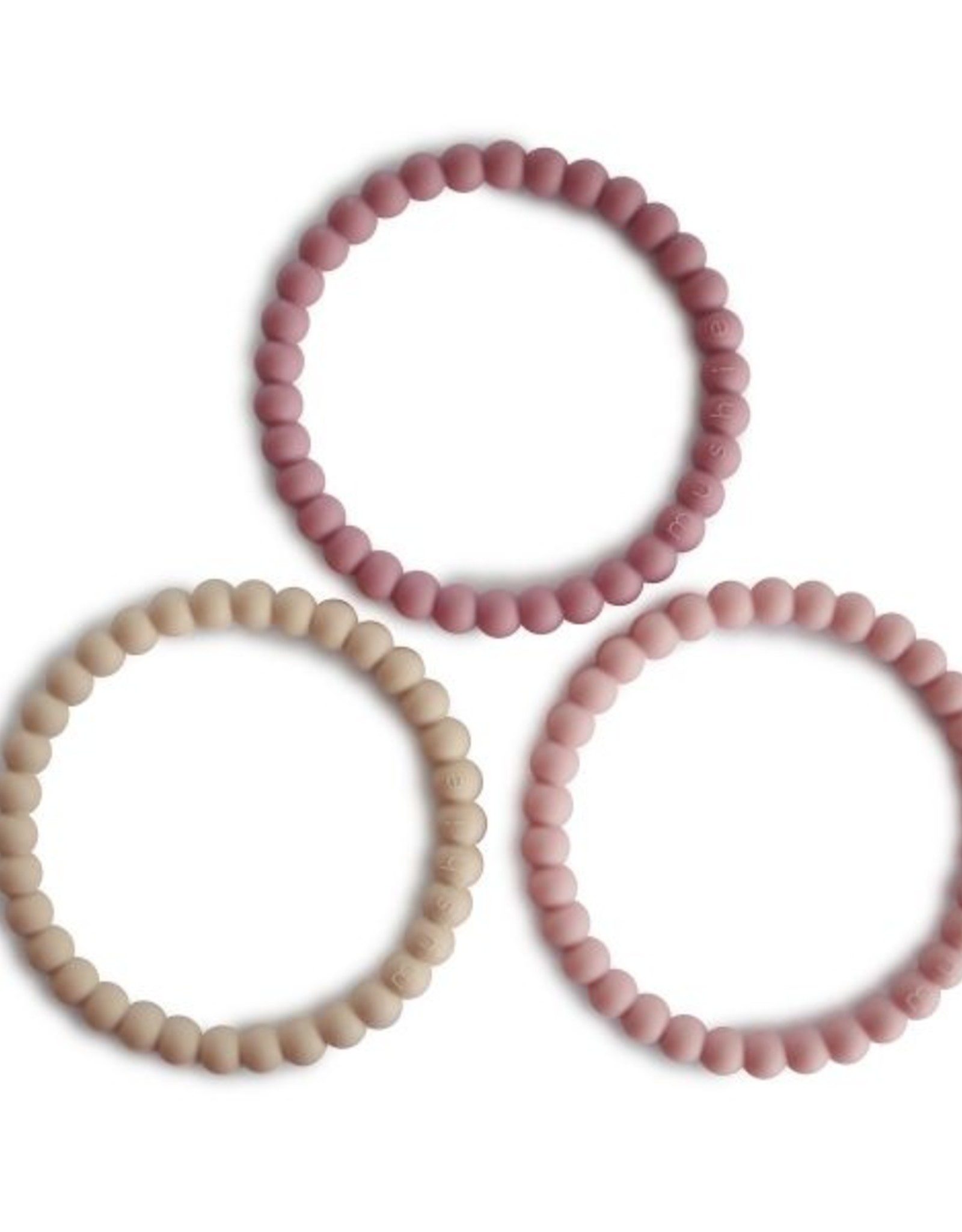 Mushie teething bracelets- pinks