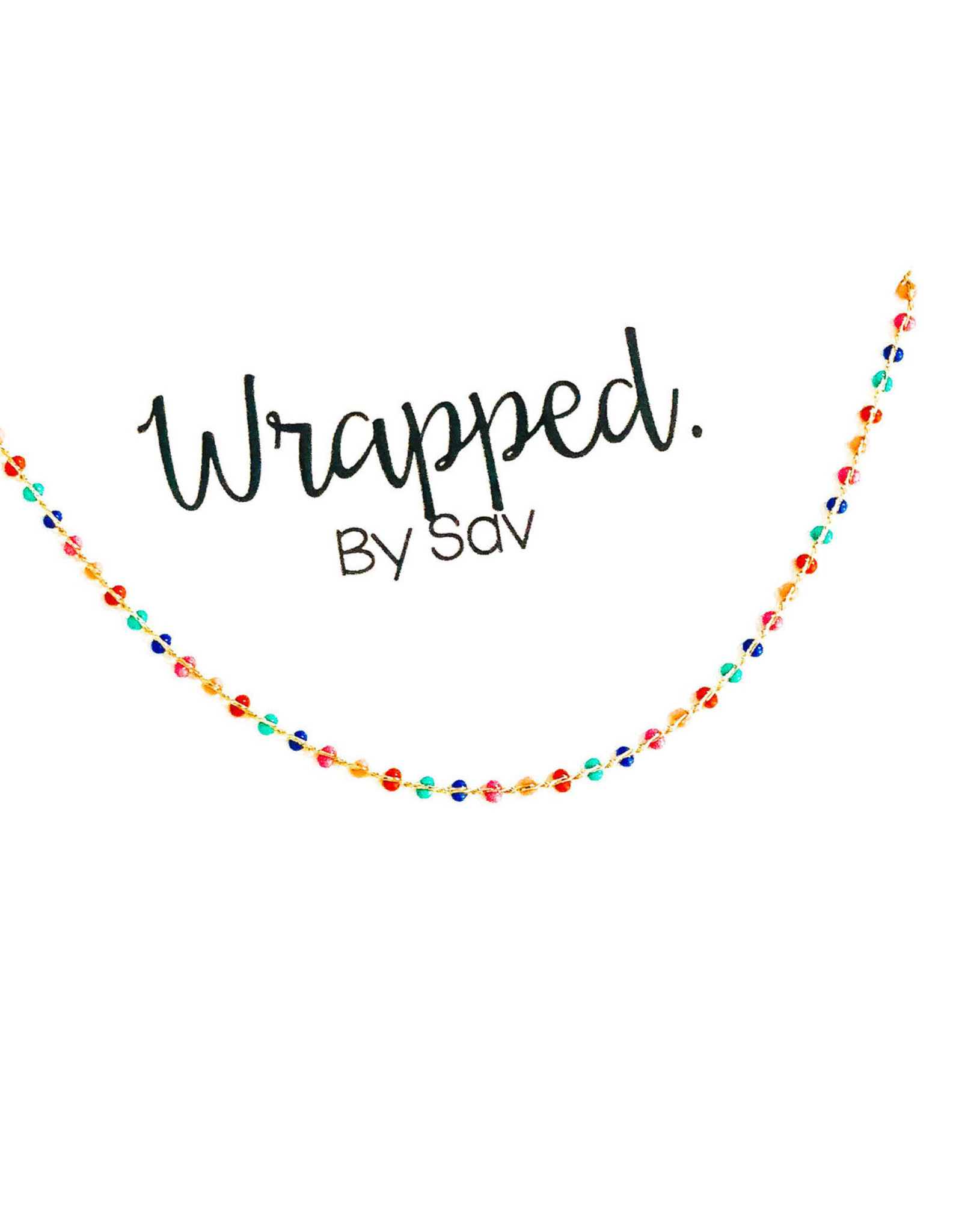 Wrapped by Sav happy choker- rainbow