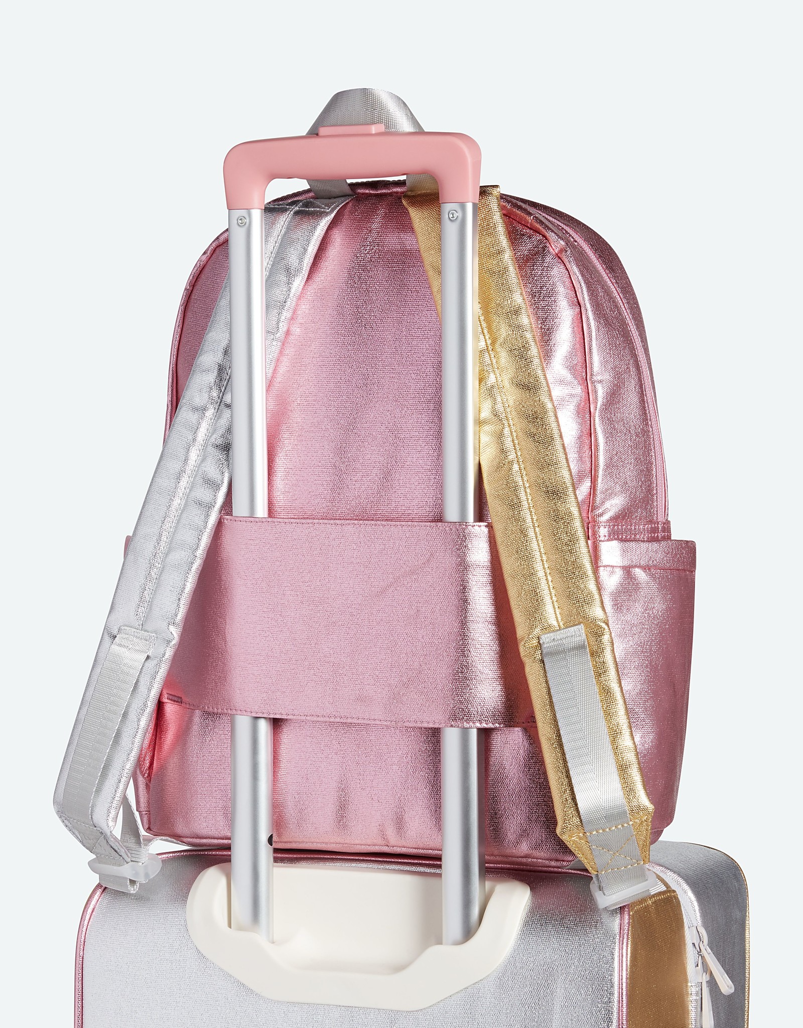 State Bags kane kids travel- pink/silver