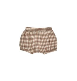 Quincy Mae woven bloomer- cocoa gingham