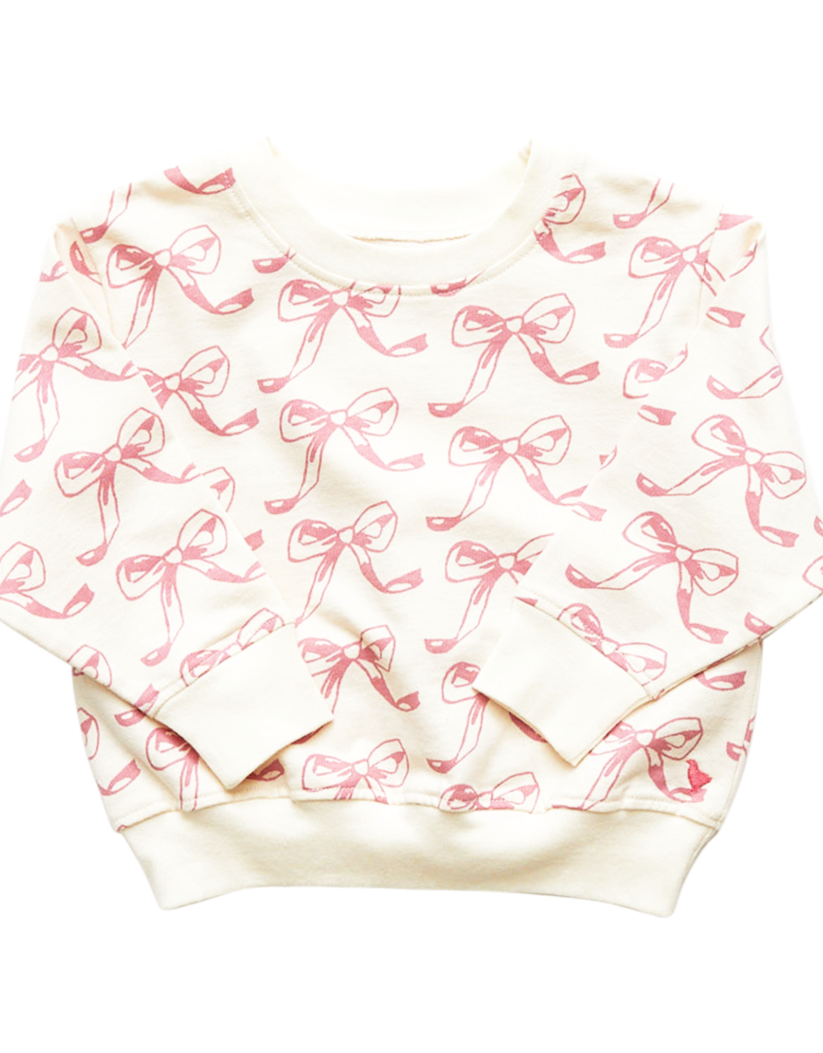 Pink Chicken organic sweatshirt- bows
