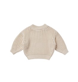 Quincy Mae chunky knit sweater- natural