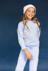 Lola & the Boys smiley fuzzy set- sky blue