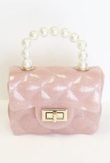 Doe A Dear pearl handle jelly purse- pink