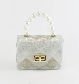 Doe A Dear pearl handle jelly purse- silver
