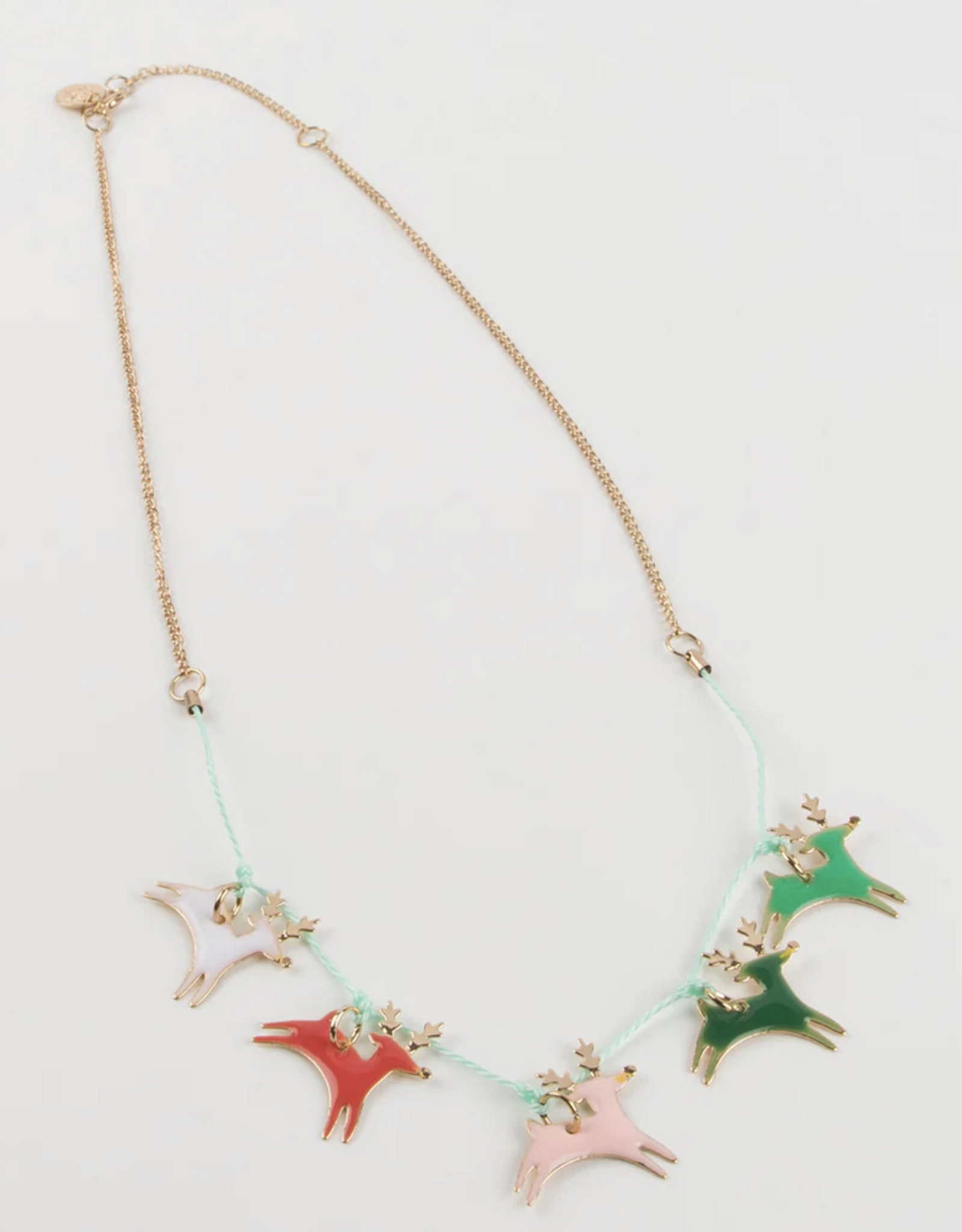 Meri Meri reindeer enamel necklace