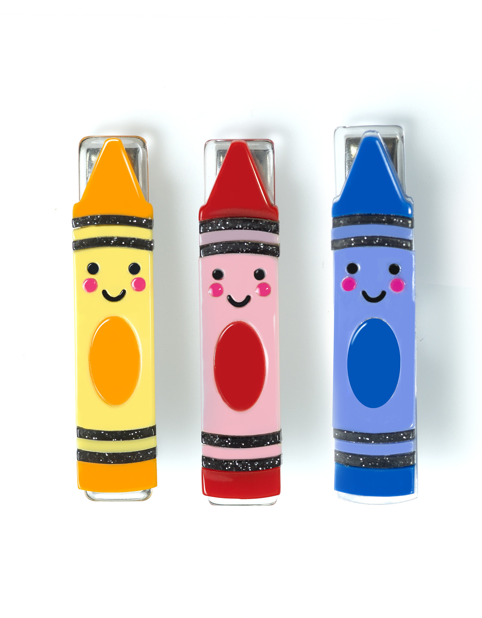 Lilies & Roses happy crayons hairclips- primary