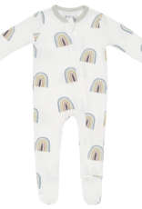 Kyte Baby zippered footie- aloe rainbow