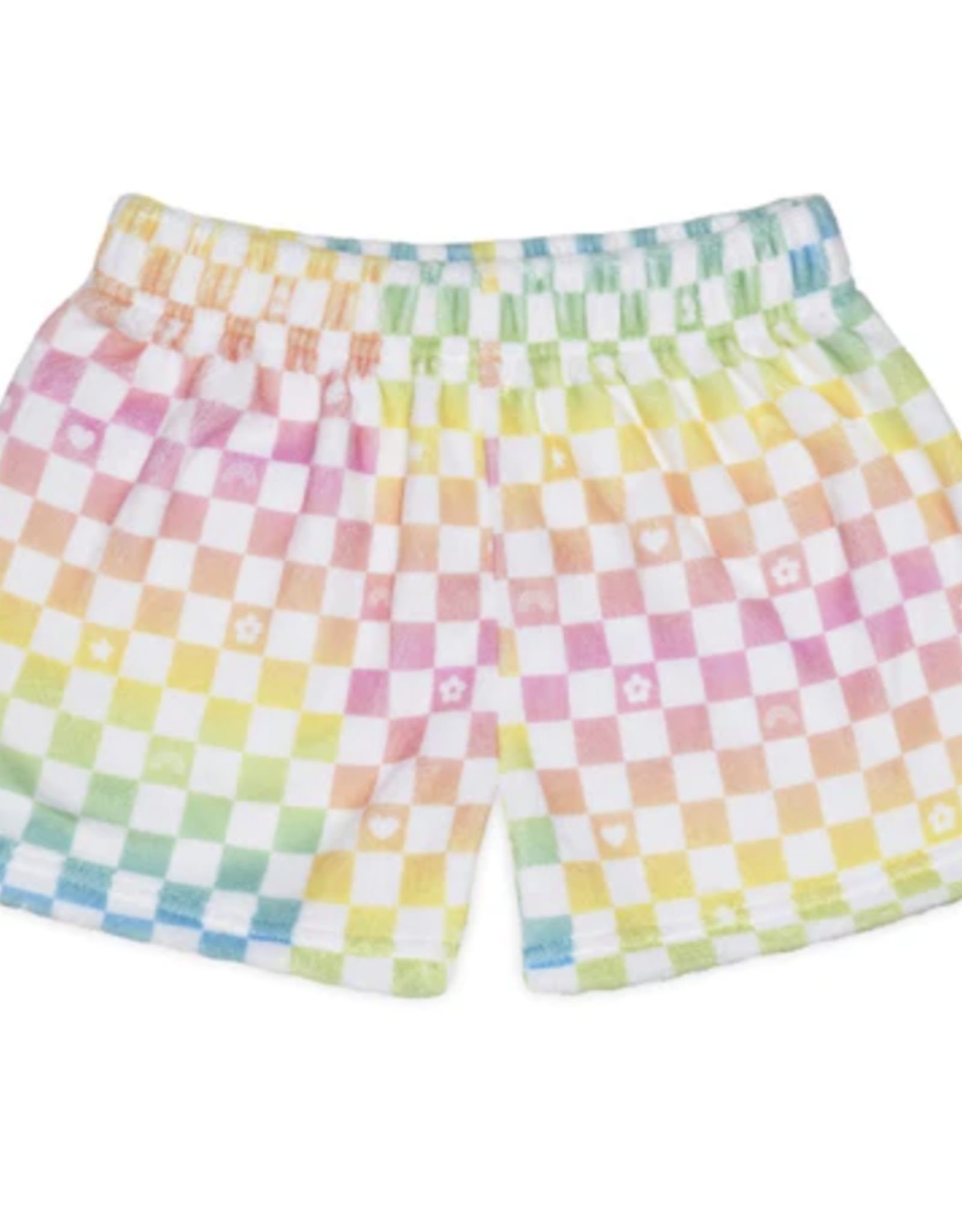 iScream plush shorts- ombre checkerboard