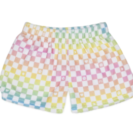 iScream plush shorts- ombre checkerboard