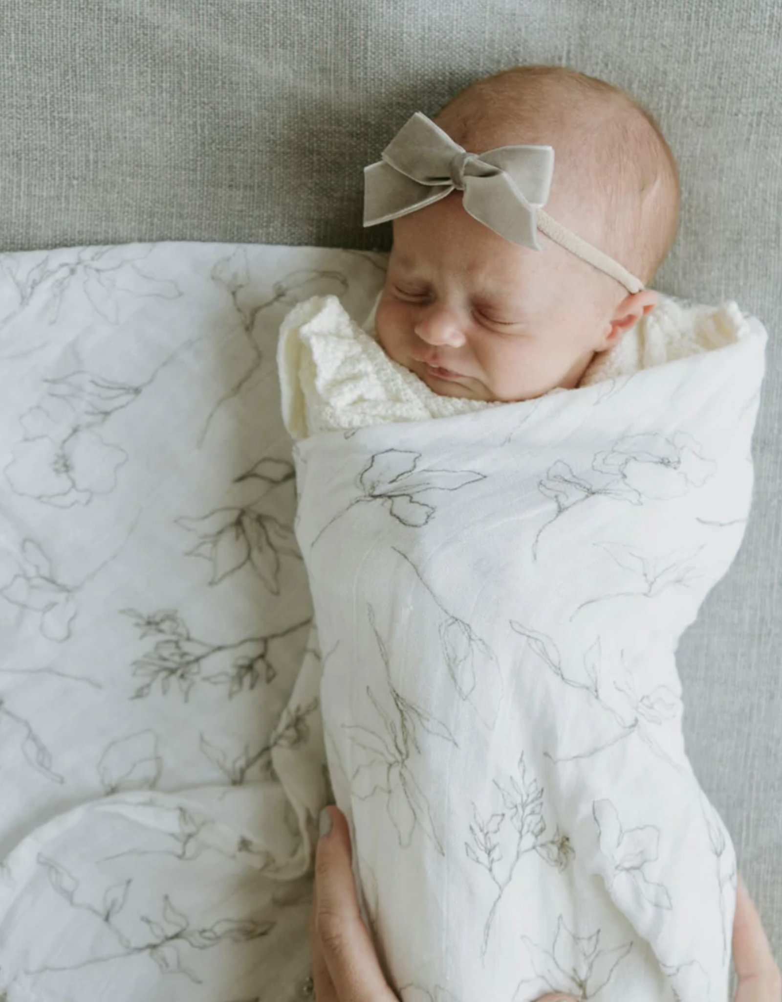 Little Unicorn cotton muslin swaddle- pencil floral