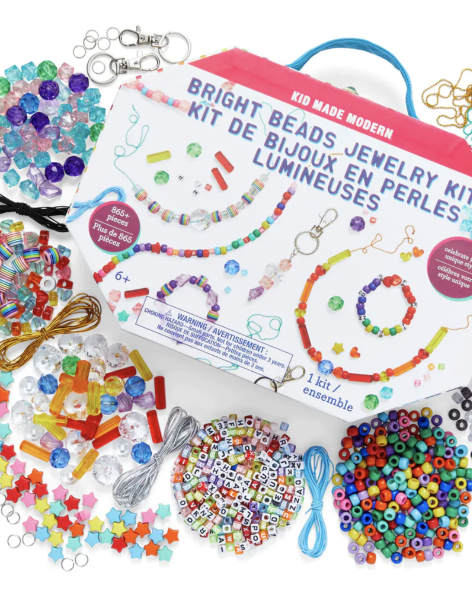 Kid Made Modern bright beads jewelry kit