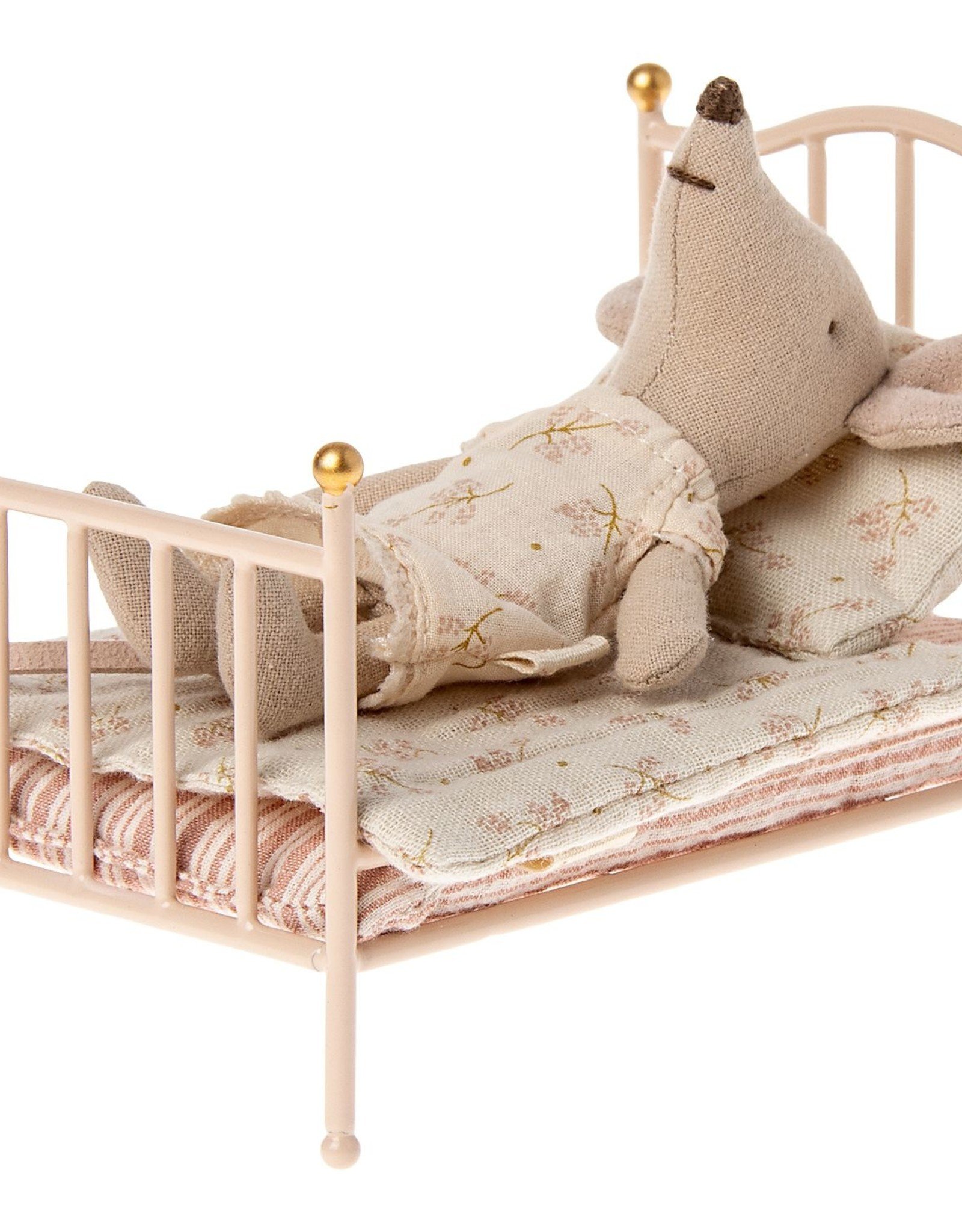 Maileg vintage bed, mouse- rose