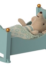 Maileg cradle, mouse- blue