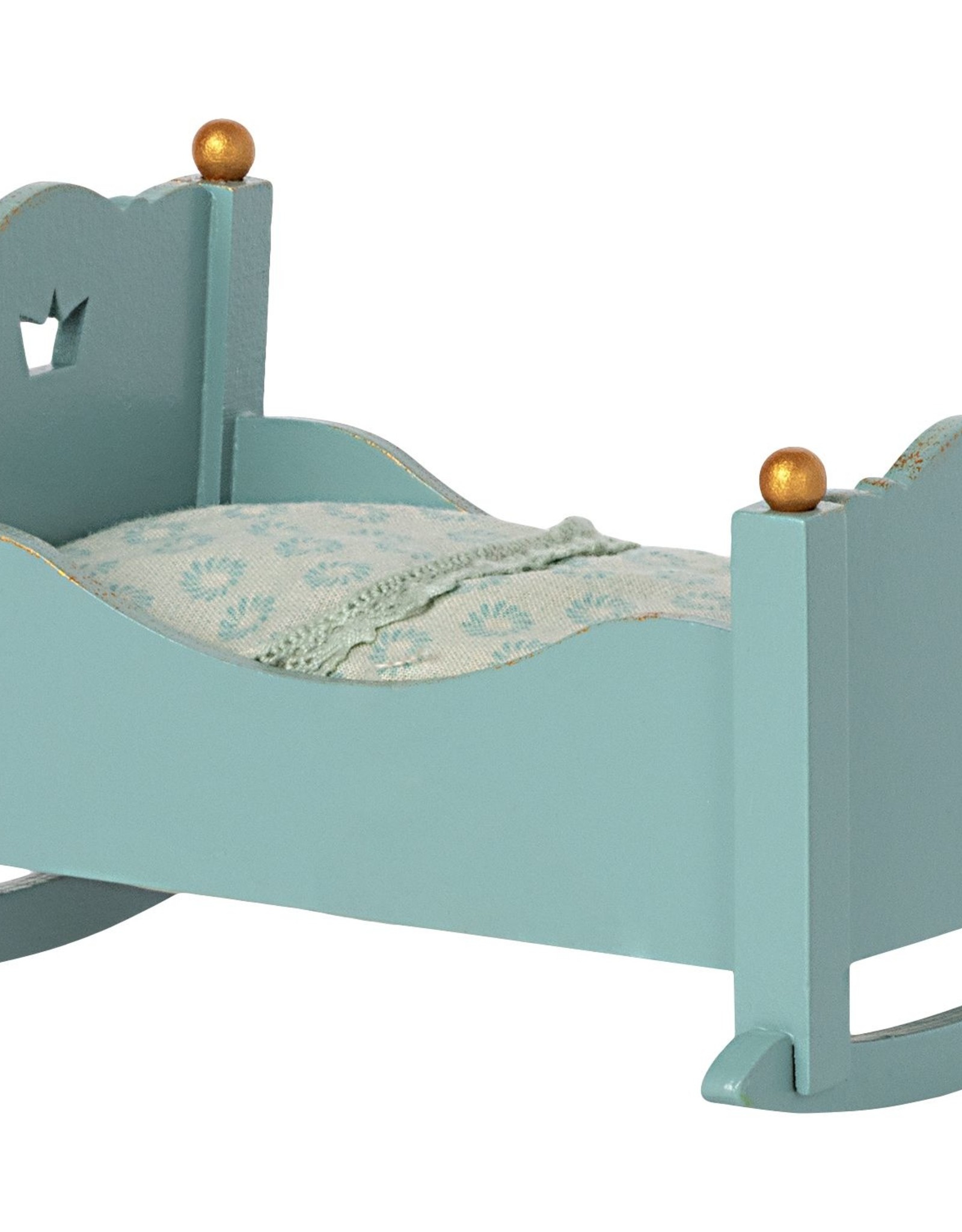 Maileg cradle, mouse- blue