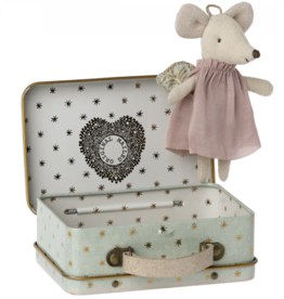 Maileg angel mouse in suitcase