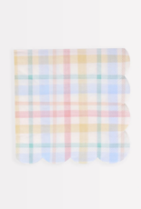 Meri Meri spring plaid small napkins