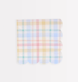 Meri Meri spring plaid small napkins