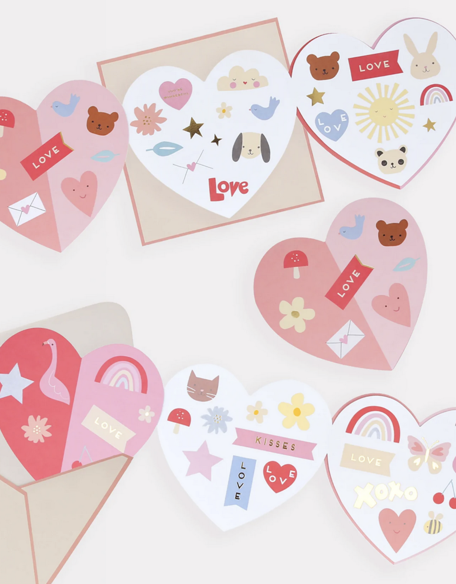 heart valentine stickers - The Little Things