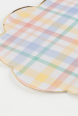 Meri Meri spring plaid dinner plates