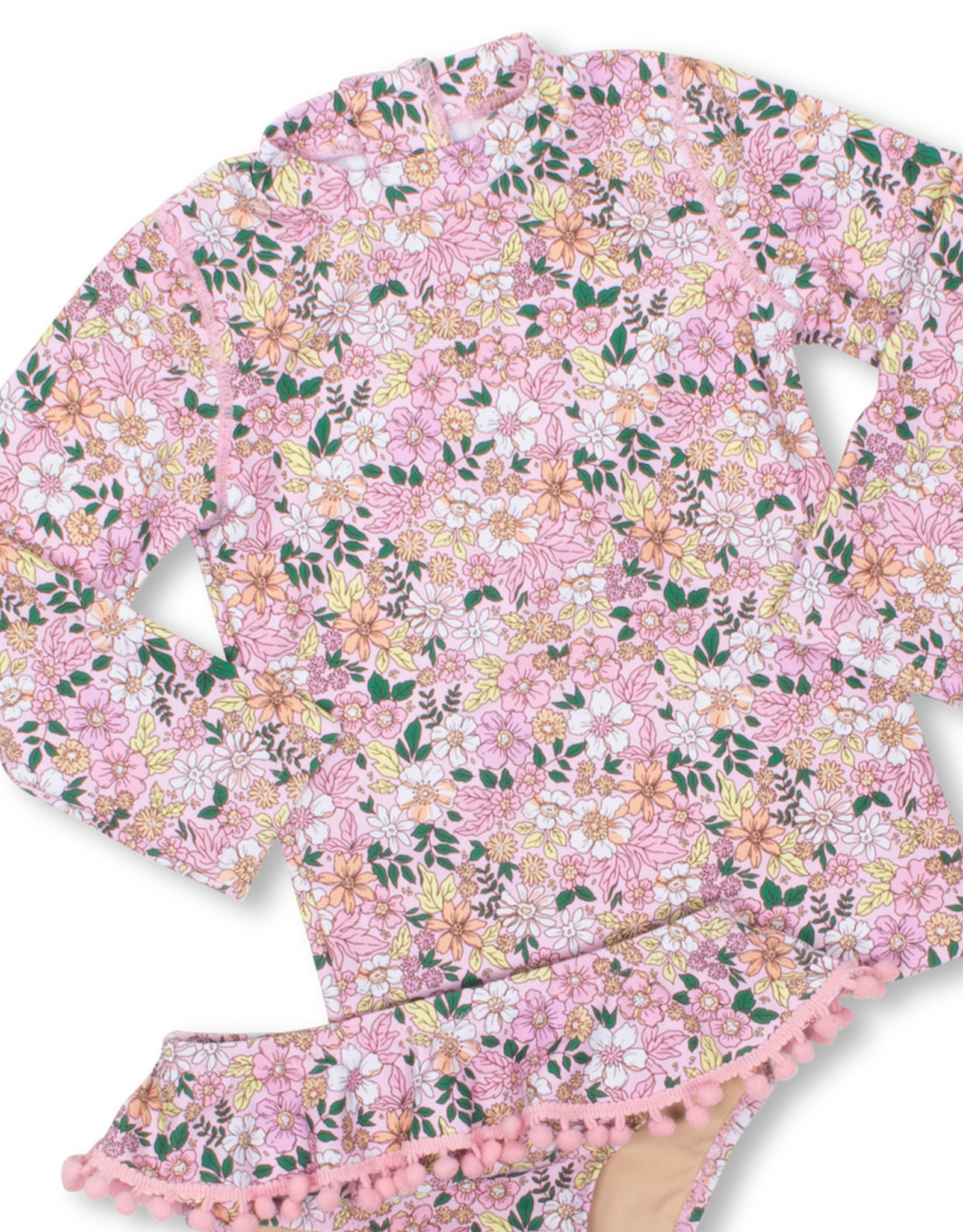 Shade Critters rashguard set- pink ditsy floral