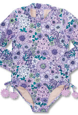 Shade Critters ls onepiece- mod floral purple