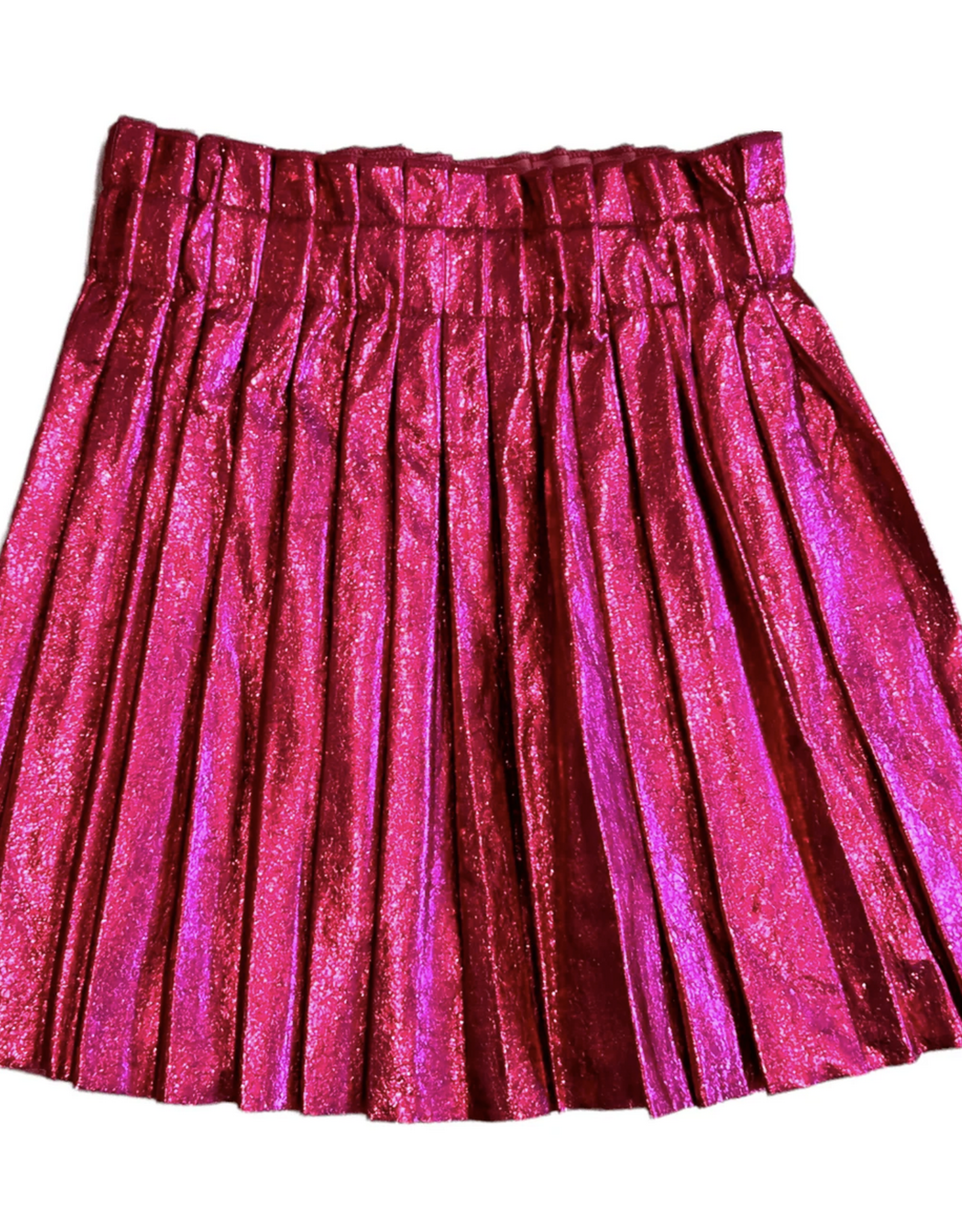 Lola & the Boys foil pleated skirt