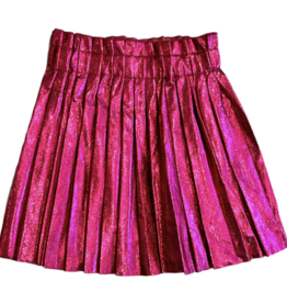 Lola & the Boys foil pleated skirt