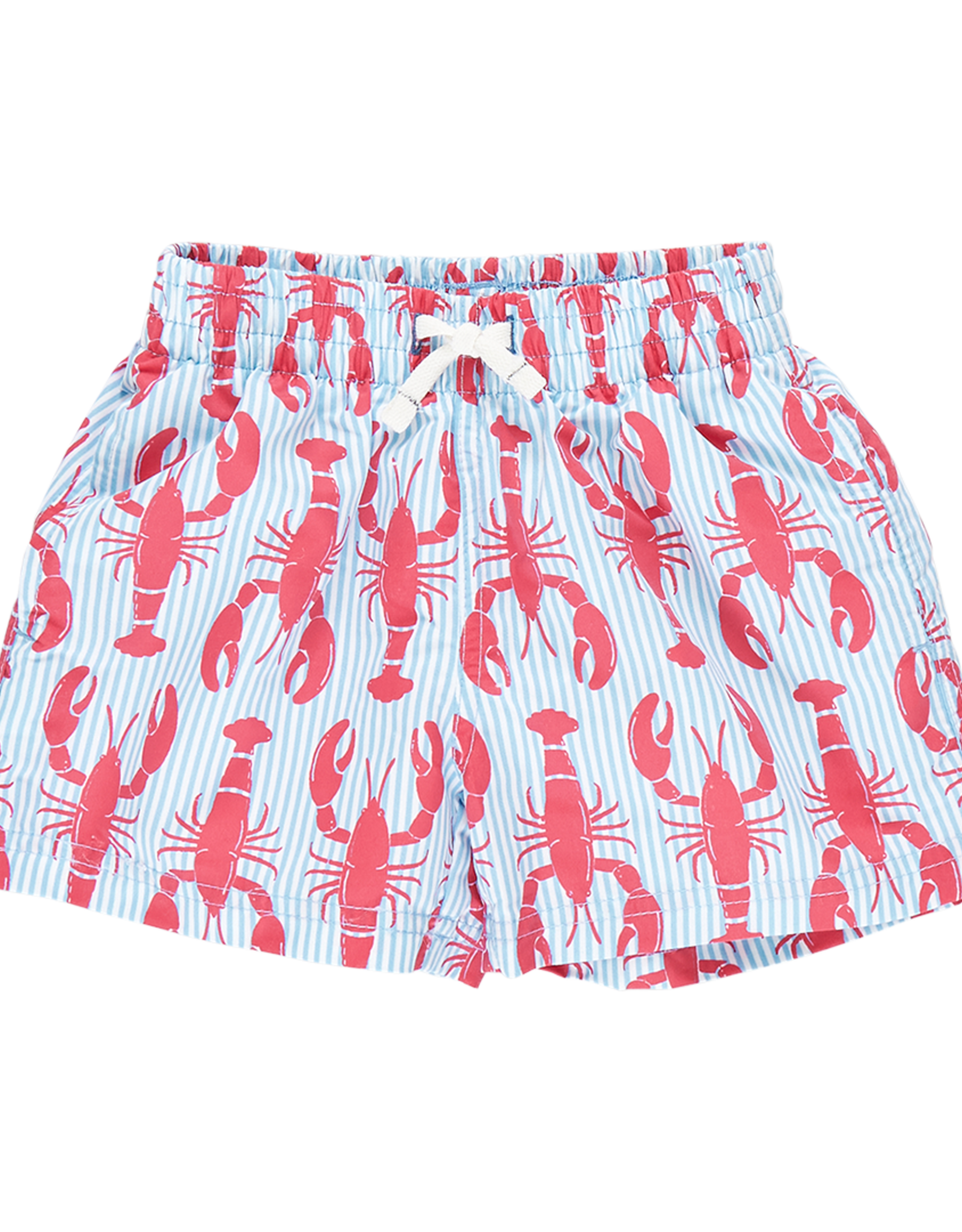 Pink Chicken boys swim trunk - lobster stripe