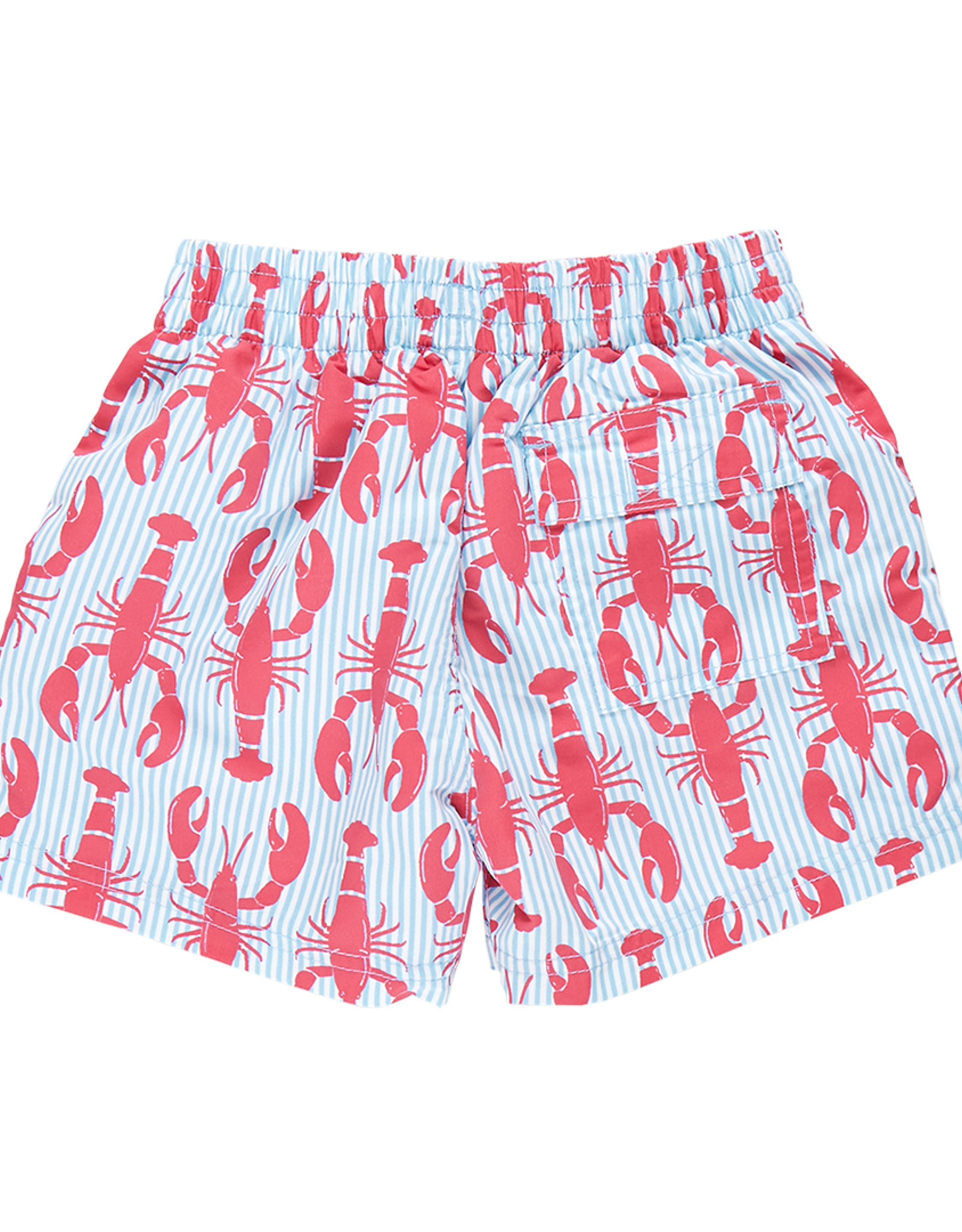 Pink Chicken boys swim trunk - lobster stripe