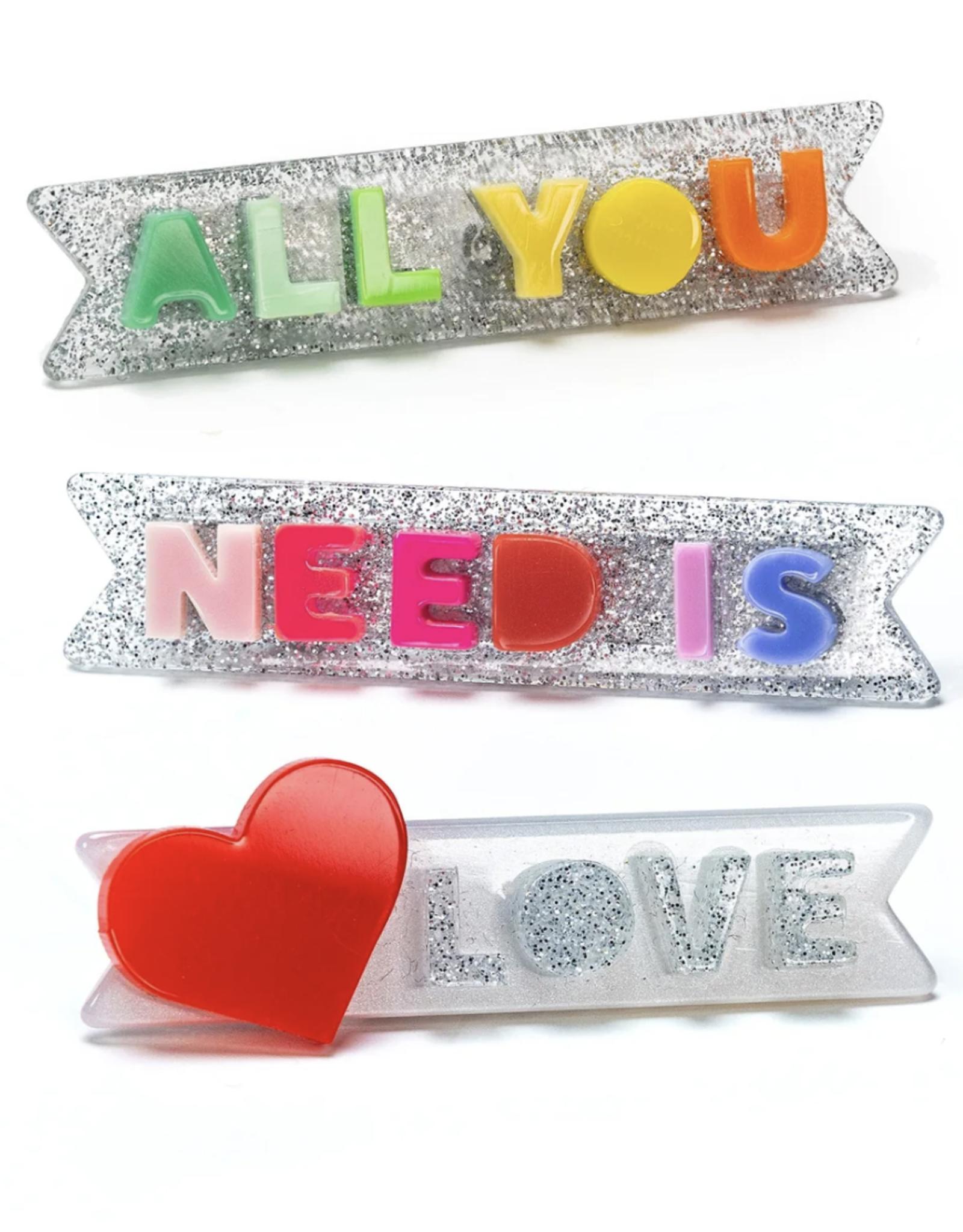 Lilies & Roses all you need is love hairclips set