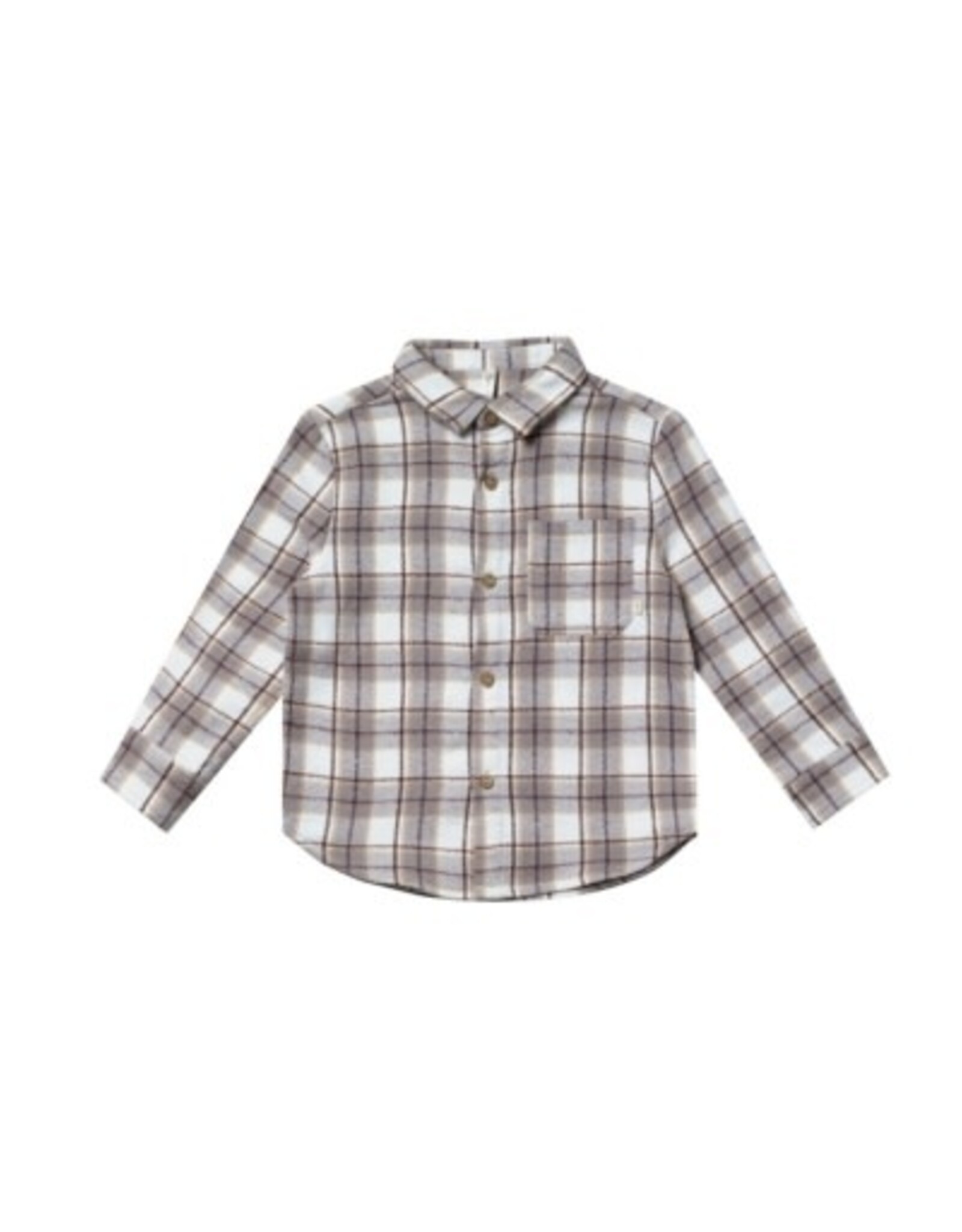 Rylee and Cru COLLARED LONG SLEEVE SHIRT || BLUE FLANNEL