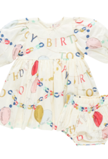 Pink Chicken baby girls brooke dress set - birthday garland