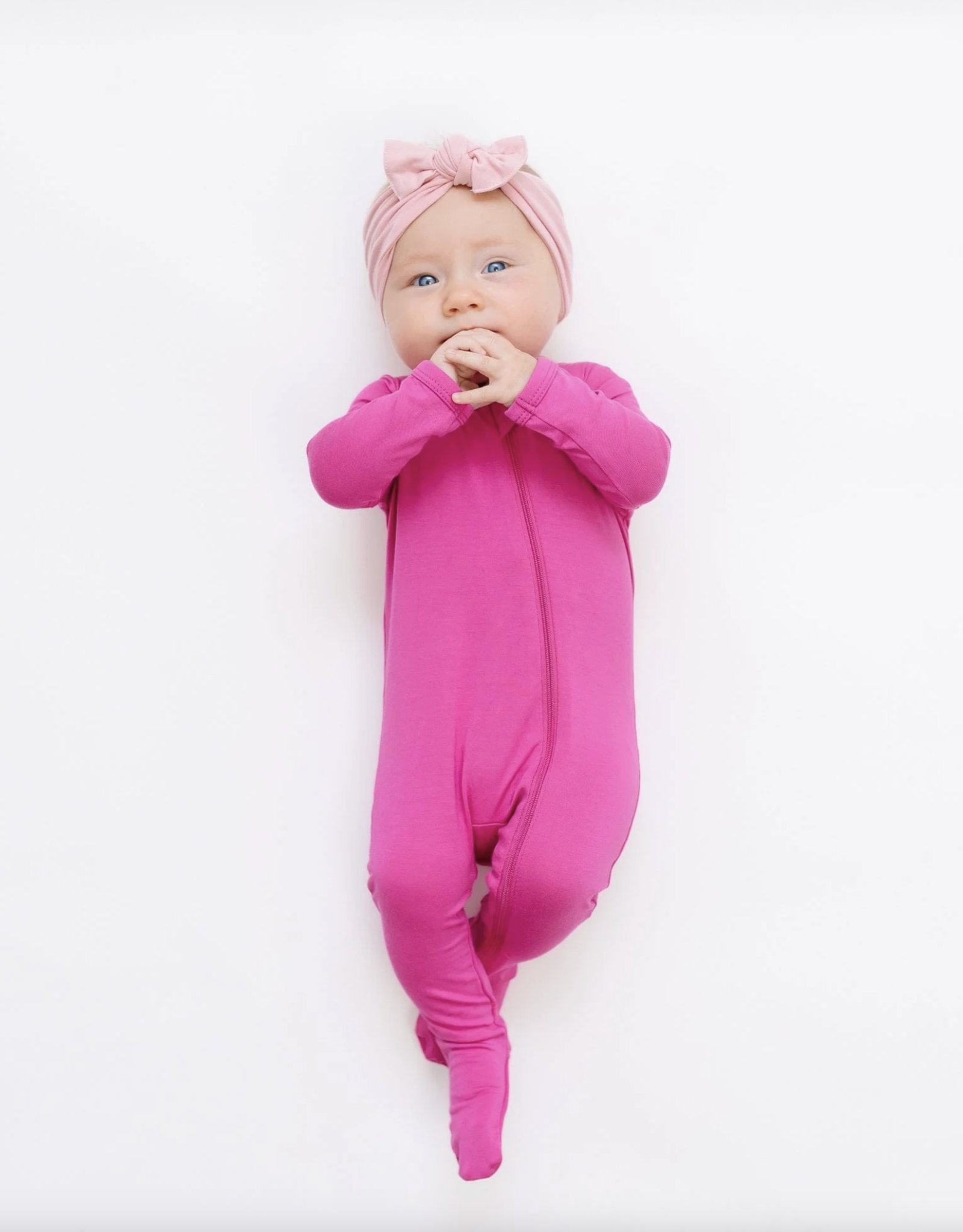 Kyte Baby zippered footie- raspberry