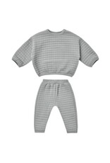 Quincy Mae QUILTED SWEATER + PANT SET || DUSTY BLUE
