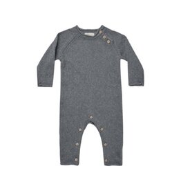 Quincy Mae COZY HEATHER KNIT JUMPSUIT || NAVY