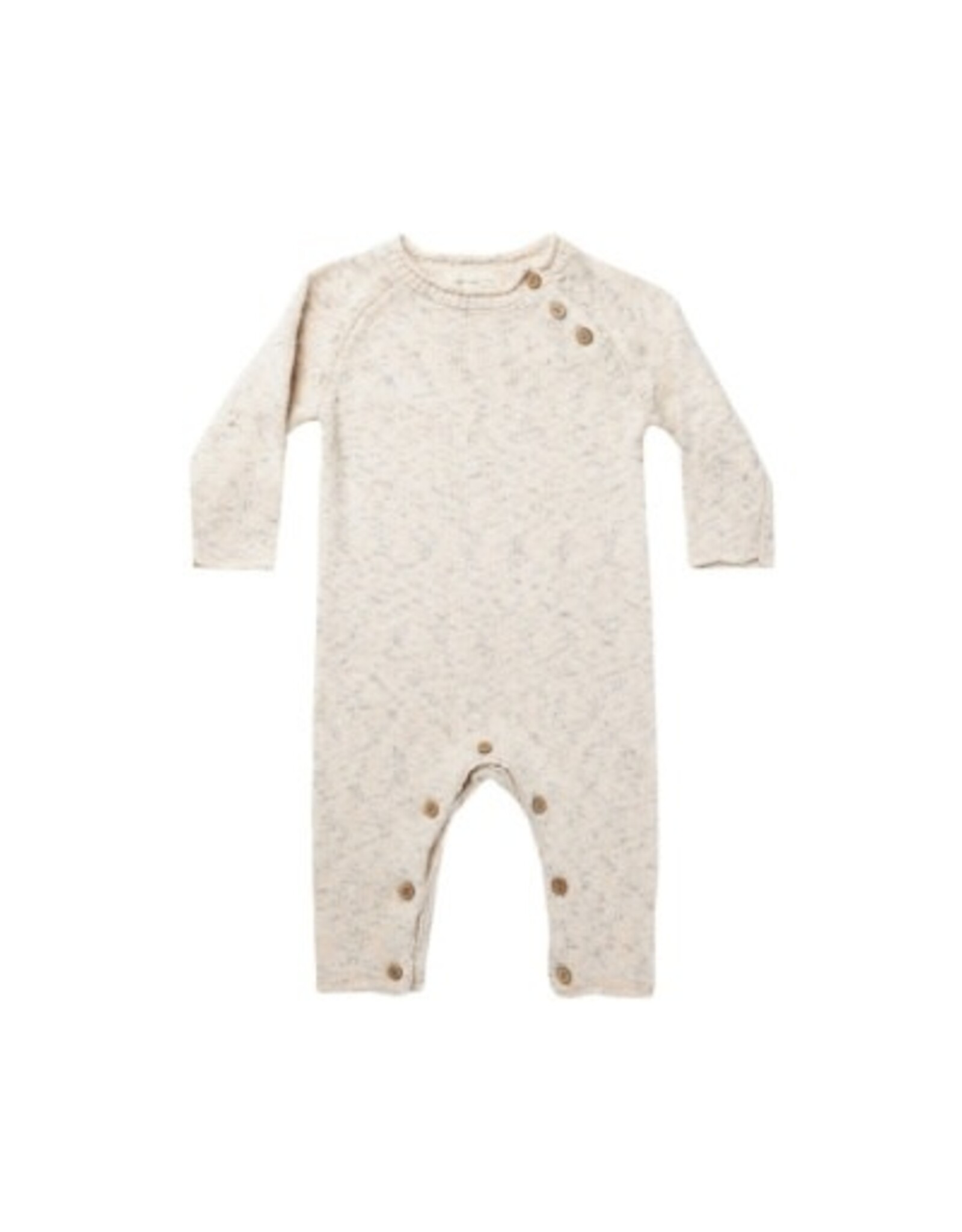Quincy Mae SPECKLED KNIT JUMPSUIT || NATURAL