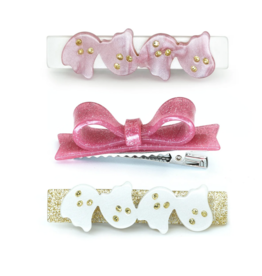 Lilies & Roses ghosts & bows hairclips (3)