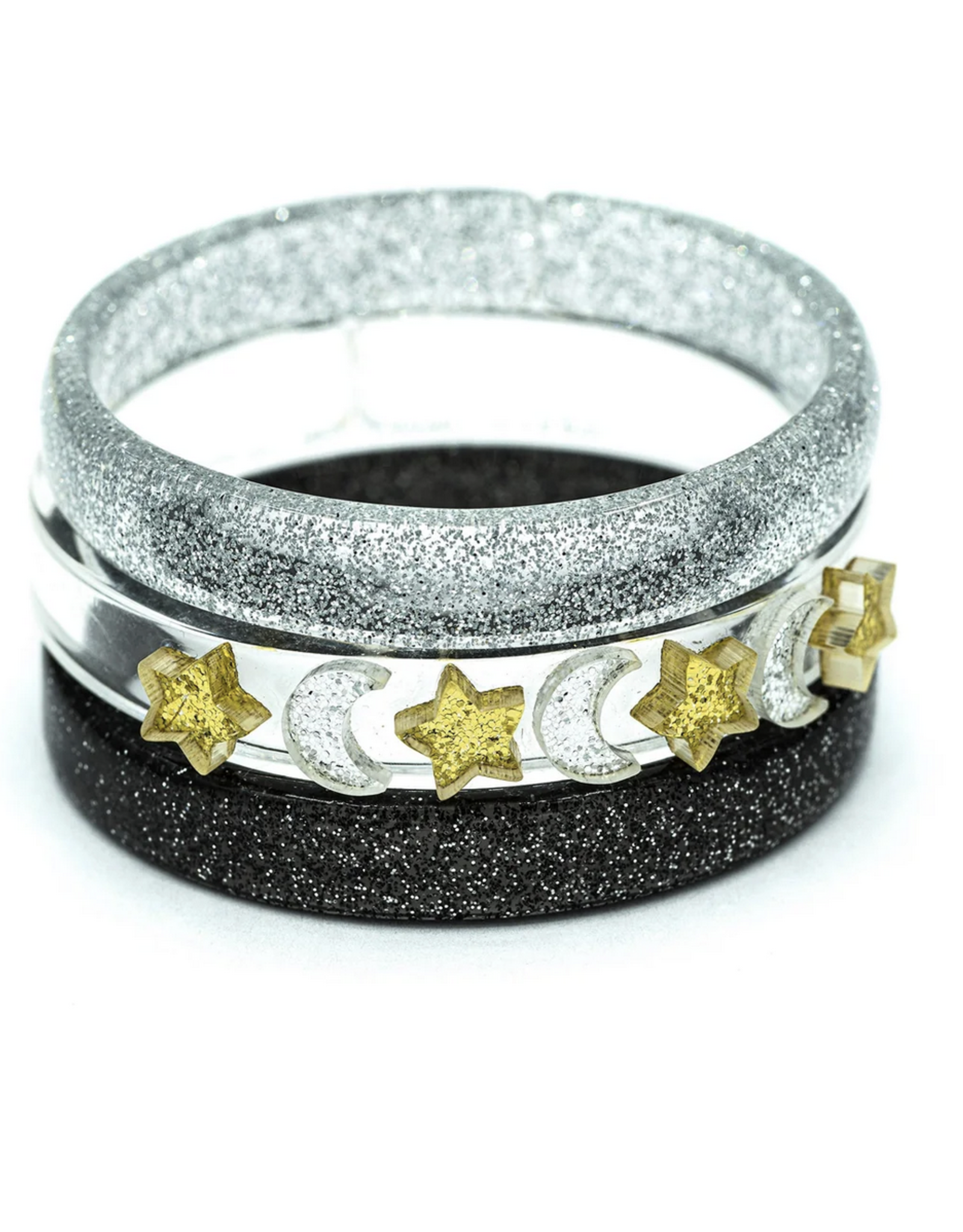 Lilies & Roses celestial star & moon bangles set