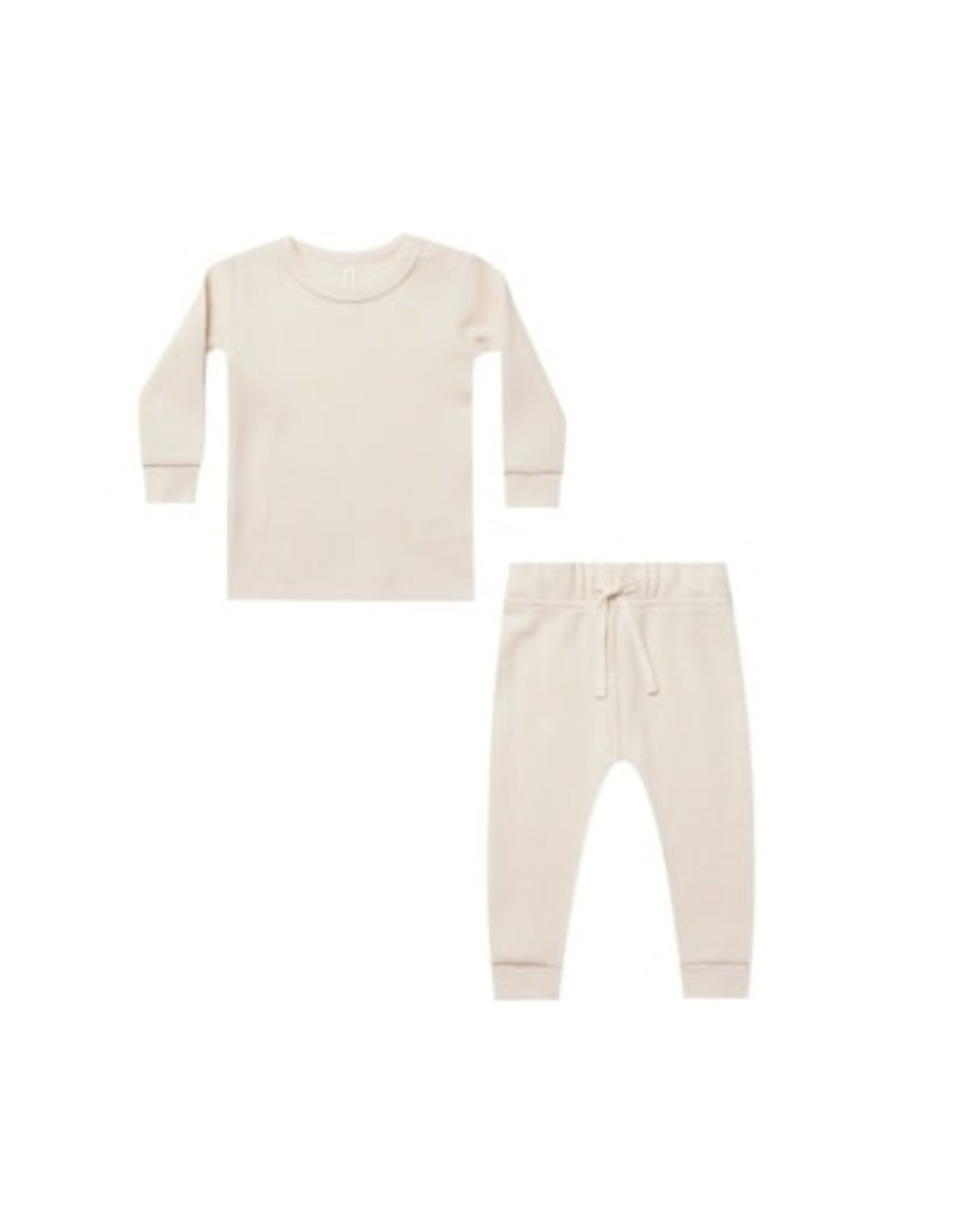 Quincy Mae WAFFLE TOP + PANT SET || NATURAL