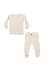 Quincy Mae WAFFLE TOP + PANT SET || NATURAL