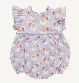 Pink Chicken baby girls jennifer bubble - lavender santas