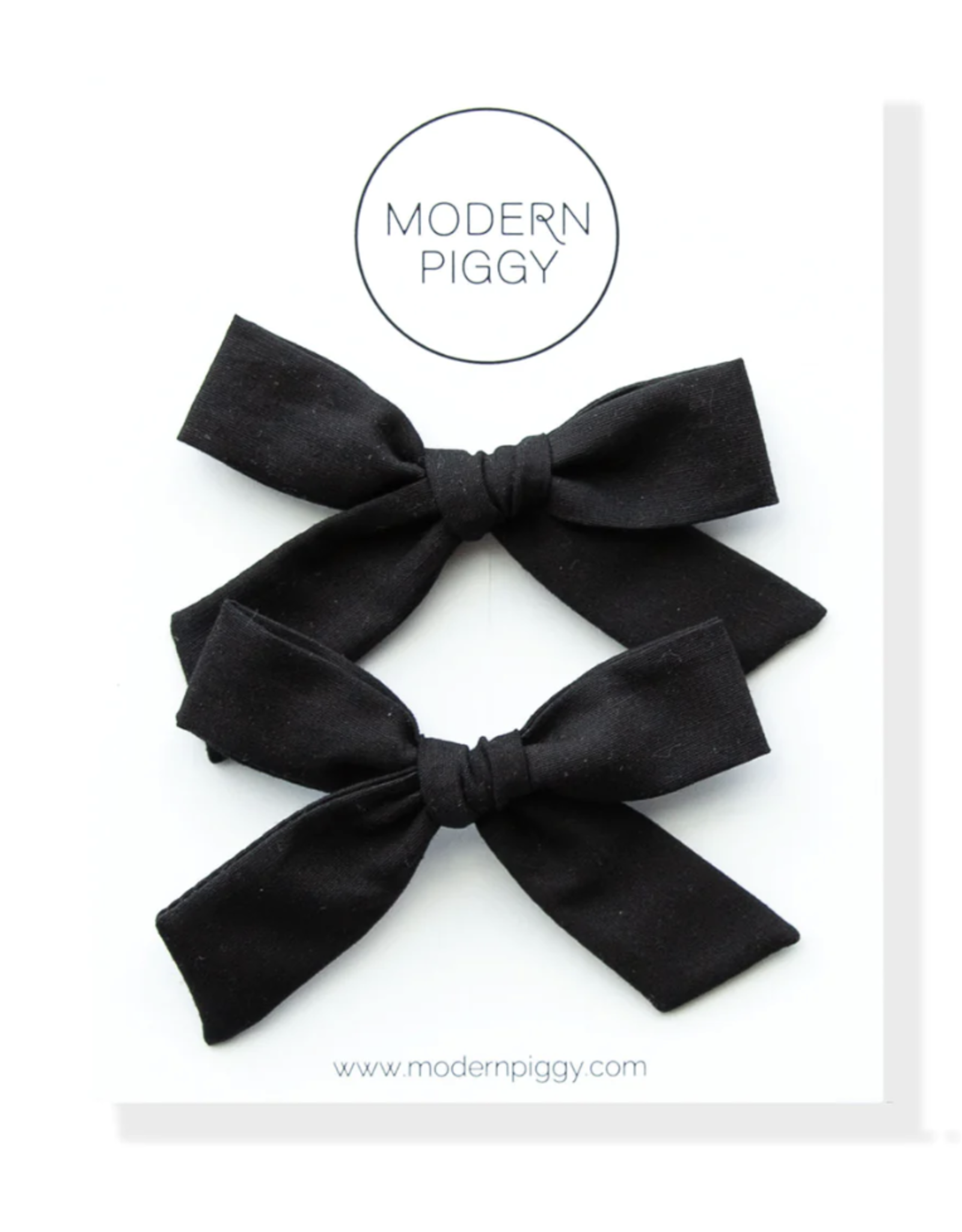 Modern Piggy pigtail set- hand tied bow