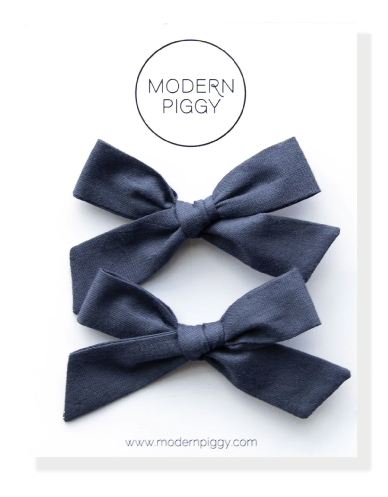 Modern Piggy pigtail set- hand tied bow
