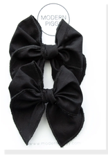 Modern Piggy pigtail set- petite party bow