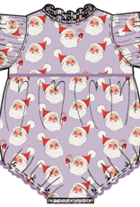 Pink Chicken baby girls jennifer bubble - lavender santas