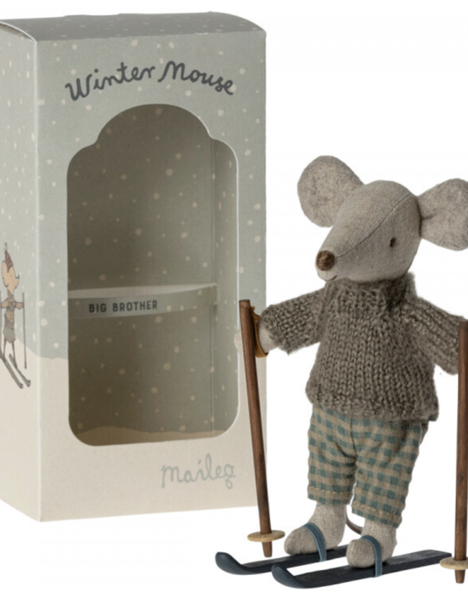 Maileg winter mouse with ski set, big brother